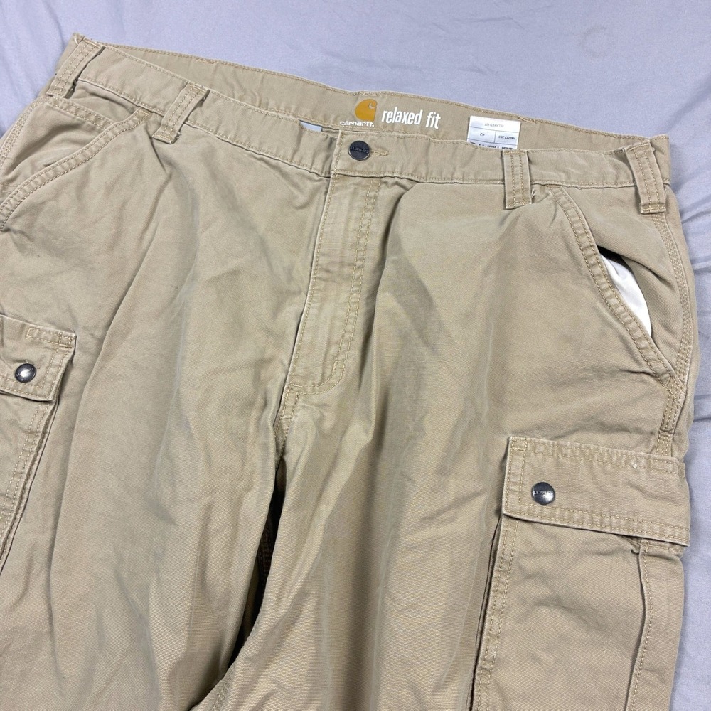 Carhartt Cargo Shorts 42 Tan Khaki Relaxed Fit Cotton Canvas 100277 253